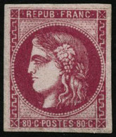 ** N°49 80c Rose, Signé Brun - TB - 1870 Ausgabe Bordeaux