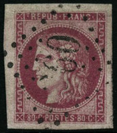 Oblit. N°49 80c Rose, Pièce De Luxe - TB - 1870 Uitgave Van Bordeaux