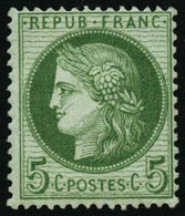 ** N°53 5c Vert-jaune S/azuré - TB - 1871-1875 Ceres