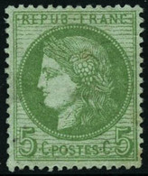 * N°53 5c Vert-jaune S/azuré - TB - 1871-1875 Ceres