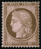 ** N°54 10c Brun S/rose - TB - 1871-1875 Cérès