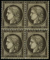 ** N°56 30c Brun, Bloc De 4 - TB - 1871-1875 Ceres