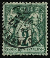 Oblit. N°62 2c Vert - TB - 1876-1878 Sage (Type I)