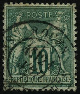 Oblit. N°76 10c Vert, Pièce De Luxe - TB - 1876-1898 Sage (Type II)