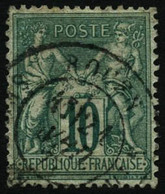 Oblit. N°76 10c Vert, Pièce De Luxe - TB - 1876-1898 Sage (Tipo II)