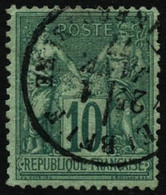 Oblit. N°76 10c Vert - TB - 1876-1898 Sage (Type II)