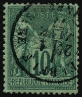 Oblit. N°76 10c Vert - TB - 1876-1898 Sage (Tipo II)