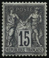** N°77 15c Gris, Pièce De Luxe - TB - 1876-1898 Sage (Type II)