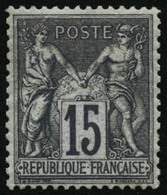 ** N°77 15c Gris, Pièce De Luxe - TB - 1876-1898 Sage (Tipo II)