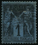 * N°84 1c Noir S/bleu De Prusse, Qualité Standard - B - 1876-1898 Sage (Type II)