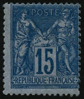 ** N°90a 15c Bleu S/bleu - TB - 1876-1898 Sage (Type II)