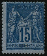 ** N°90a 15c Bleu S/bleu - TB - 1876-1898 Sage (Tipo II)