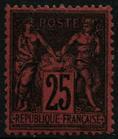 ** N°91 25c Noir S/rouge, Pièce De Luxe - TB - 1876-1898 Sage (Type II)