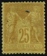 ** N°92 25c Bistre S/jaune - TB - 1876-1898 Sage (Tipo II)