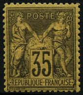 ** N°93 35c Violet Noir S/jaune - TB - 1876-1898 Sage (Type II)
