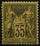 ** N°93 35c Violet Noir S/jaune - TB - 1876-1898 Sage (Tipo II)