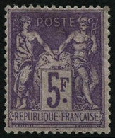 ** N°95  5F Violet S/lilas, Pièce De Luxe - TB - 1876-1898 Sage (Type II)