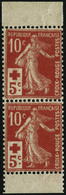 ** N°147b 10c + 5c Rouge, Paire Verticale De Carnet - TB - Sonstige & Ohne Zuordnung