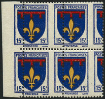 ** N°574 15F Provence, Bloc De 4 Superbe Variété De Piquage - TB - Sonstige & Ohne Zuordnung
