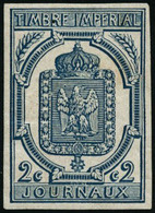 ** N°2 2c Bleu, Pièce De Luxe - TB - Zeitungsmarken (Streifbänder)