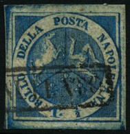 Oblit. N°8 1/2T Bleu S/fgt - TB - Sicilia