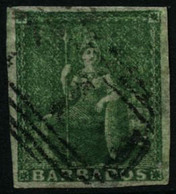 Oblit. N°4 1/2p Vert - TB - Barbados (...-1966)