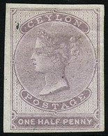 (*) N°12 1/2 Penny S/papier Blanc SG - TB - Ceylon (...-1947)