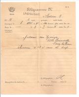 Télégramme Sous Enveloppe Cachet Ligne LAVEY-Les-BAINS 8.8.1895 - Telégrafo