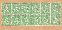 ** BLOC 12xTIMBRES DE COLLECTIONS NEUFS AVEC GOMME 1881 PAPIER MELE C/.S.B.K. Nr:49. Y&TELLIER Nr:54. MICHEL Nr:41.** - Neufs