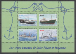 St PIERRE  Et MIQUELON - Bateaux De Saint-Pierre-et-Miquelon : Le "Radar", Le "Pinta",L E'"Pascal-Annie", Le S.P.M. "Ror - Blocs-feuillets