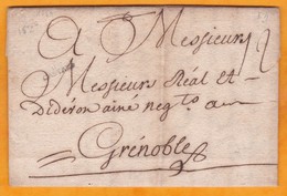 1753 - Marque Postale De Castres, Tarn Sur LAC Vers Grenoble, Isère - Taxe 12 - 1701-1800: Precursori XVIII