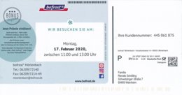 BRD Mörlenbach Dialogpost DV 02.20 0,28 Euro 2020 Bofrost Gefrierprodukte Prämien Einlösen - Lettres & Documents