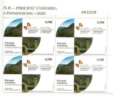 Ibero-American Summit Of Chiefs & Heads Of State & Government In 2020 In Andorra. Bloc De 4 Neufs ** 2020.AND.ESP - Unused Stamps