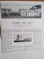 LA ROCHE SUR YON  (Vendée)  - Usine à GAZ - Ets FUSION DES GAZ  - Coupure De Presse De 1930 - Historical Documents