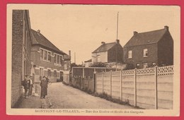 Montigny-le-Tilleul - Rue Des Ecoles Et Ecole Des Garçons, Personnages ( Voir Verso ) - Montigny-le-Tilleul