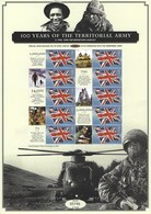 Gran Bretagna, 2008 CS1 100° Ann. Esercito Territoriale, Smiler, Con Custodia, Perfetto - Personalisierte Briefmarken
