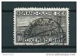 1923 Luxemburg 10 Fr. Landscape Used/gebruikt/oblitere - Oblitérés