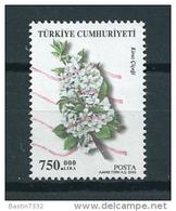 2003 Turkey Flowers,fleurs,blümen 750.000 Lira Used/gebruikt/oblitere - Used Stamps
