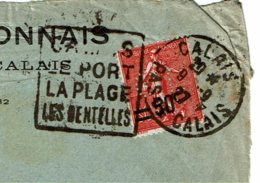 1927 - Lettre Du Crédit Lyonnais - Timbre Semeuse N° 220 Perforé CL - Obl DAGUIN "CALAIS-LE PORT-LA PLAGE…" - Otros & Sin Clasificación