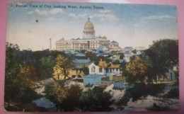 ETATS-UNIS - AUSTIN - PARTIAL VIEW OF CITY - LOOKING WEST - USURE D'USAGE AUTOUR DE LA CARTE - Austin