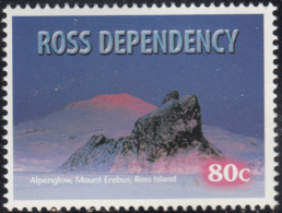 Ross Dependency 1999 MNH Sc L56 80c Alpenglow, Mount Erebus, Ross Island - Nuovi