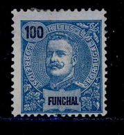 ! ! Funchal - 1897 D. Carlos 100 R - Af. 22 - MH - Funchal