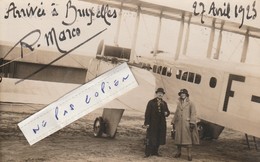 BRUXELLES - Arrivée En Avion De R. Marco à ........le 27 Avril 1923   ( Carte Photo ) - Autres & Non Classés