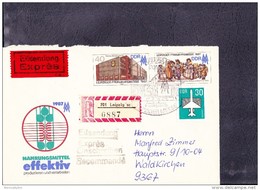 DDR Nach 64: GS-Eil-R-Brief LFM 1987 U.a, Portogenau Mit SoSt. Messe Leipzig (0887)   Knr: U 6 - Enveloppes - Oblitérées