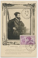 N°296 75C JACQUES CARTIER OBLITERE ST MALO SUR CARTE MAXIMUM, 1938 - 1930-1939