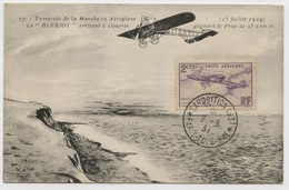 PA N°7 2F25C LOUIS BLERIOT TRAVERSEE DE LA MANCHE OBLITERE EXPOSITION 1937 PARIS TOURISME SUR CARTE MAXIMUM - 1930-39