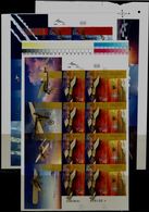 ISRAEL  2013 100 YEARS OF AVITION IN ERETZ ISRAEL SET OF 3 SHEET IMPERF MNH VF!! - Imperforates, Proofs & Errors