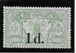 Nouvelles Hébrides N°77 - Neuf ** Sans Charnière - Infime Rousseur - TB - Unused Stamps