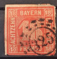 BAYERN / BAVARIA 1862 - Canceled - Mi 13 - 18kr - Used