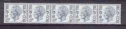 183 P - Bande De Cinq R66 Avec Numéro - MNH Impeccable - Coil Stamps